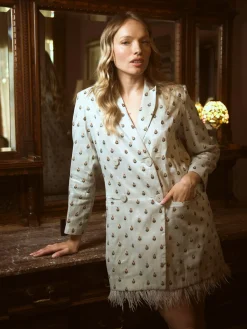 Alex Embroidered Blazer Dress