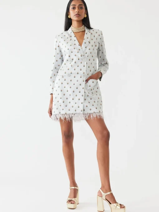 Alex Embroidered Blazer Dress