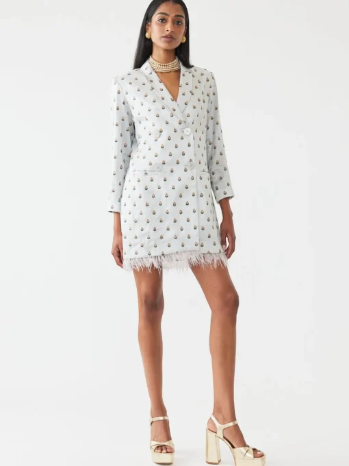 Alex Embroidered Blazer Dress