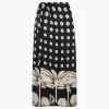Amaime Satin Silk Midi Skirt