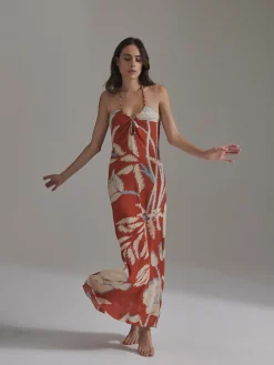 Amazonia Crepe Chine Maxi Dress