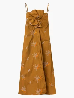 Amore Mio Cotton Midi Dress Embroidered