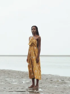 Amore Mio Cotton Midi Dress Embroidered