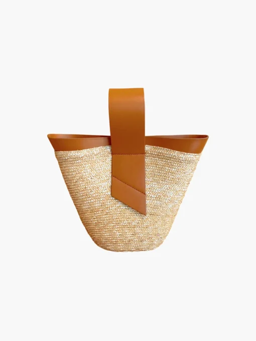 Amphora Straw and Leather Bag