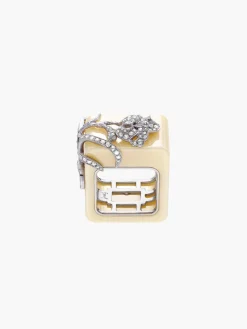 "BaDaShaRen" Literati Daylily Ceramic Ring