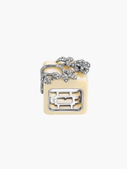 "BaDaShaRen" Literati Peonia Ceramic Ring