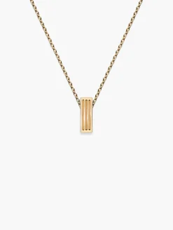 Bar Stud Fluted Pendant