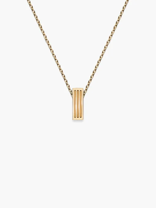 Bar Stud Fluted Pendant