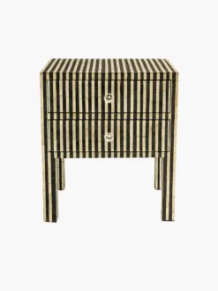 Bedside Table With Line Design