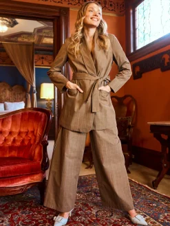 Blazer With Waist Tie