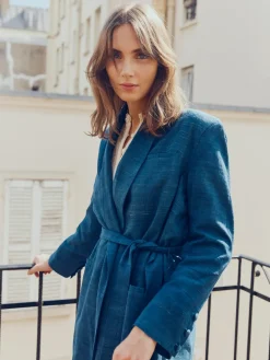 Blazer With Waist Tie
