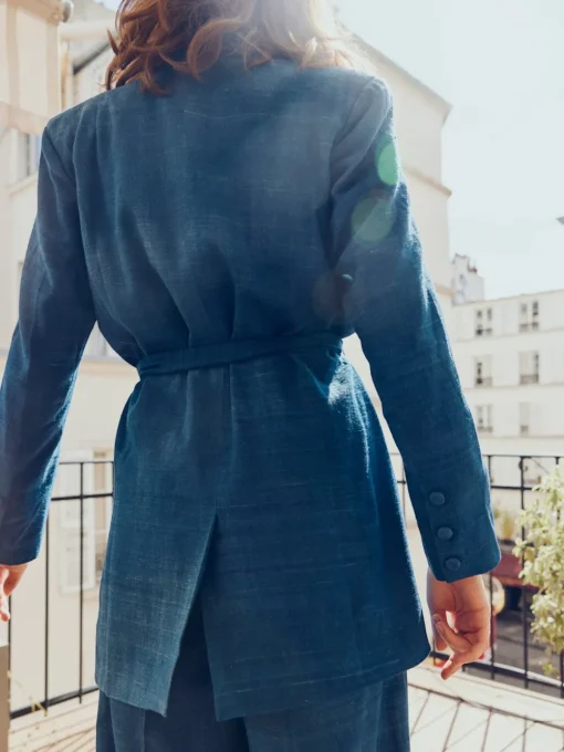 Blazer With Waist Tie
