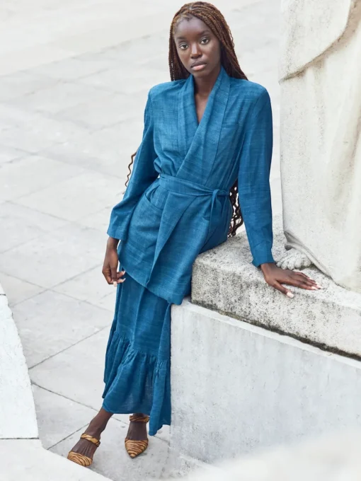 Blazer With Waist Tie