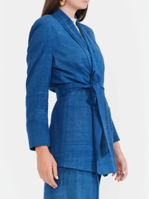 Blazer With Waist Tie