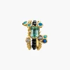 Boheme Emerald Blue Bouquet Trio Ring