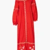 Buganvilias Cotton Embroidered Maxi Dress