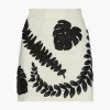 Carmelita Canvas Hand Embroidered Mini Skirt
