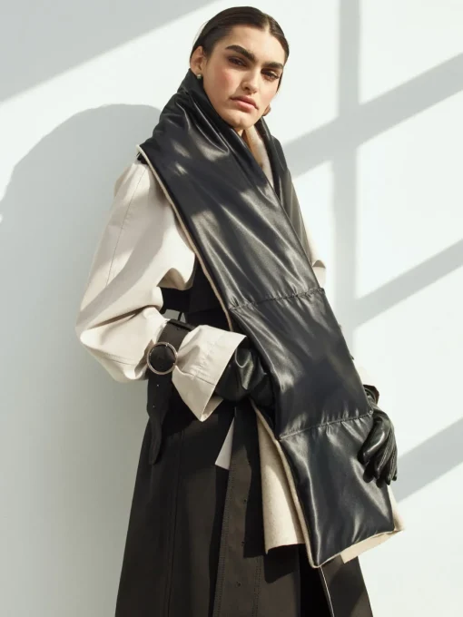 Cashmere Satin Sustainable Down Muff Scarf