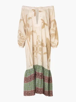 Chiapas Cotton-Silk Midi Dress