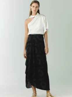Chiminango Silk Jacquard Blouse