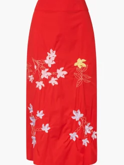 Constelaciones Cotton Midi Skirt