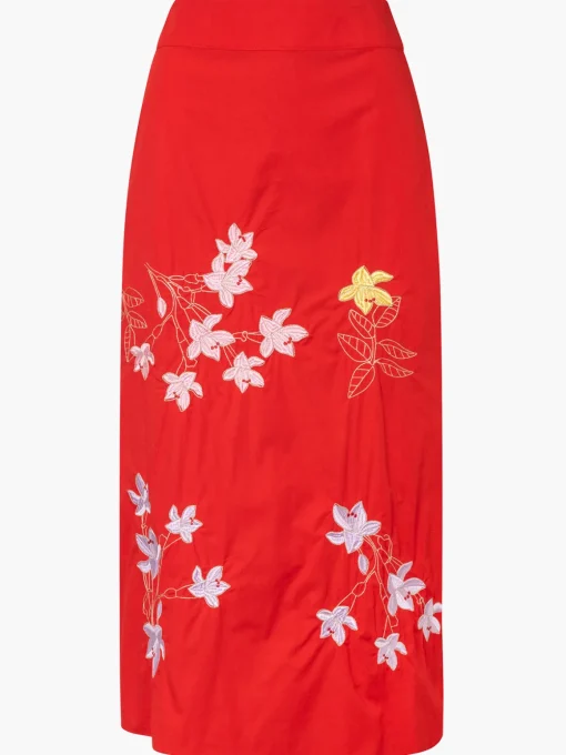 Constelaciones Cotton Midi Skirt