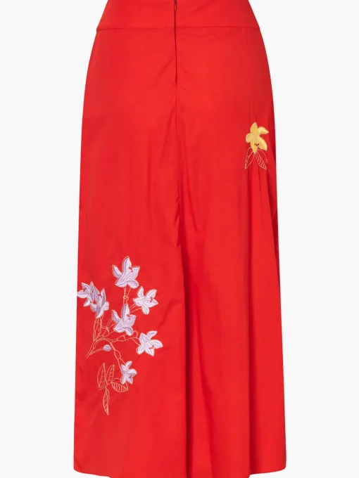 Constelaciones Cotton Midi Skirt