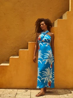 Costa Del Sol Linen Maxi Dress