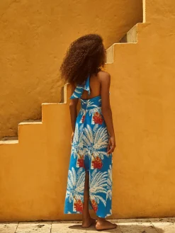 Costa Del Sol Linen Maxi Dress