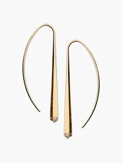 Diamond Capstone Arc Earrings