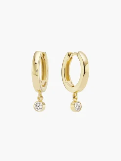 Diamond Dangle Huggies