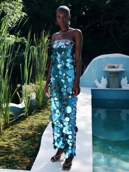 Disco Strapless Dress