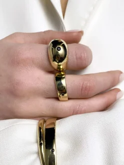 Dome Ring with Diamond