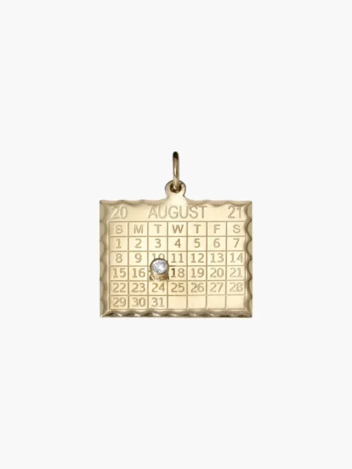 Double Sided 1960s Calendar Charm