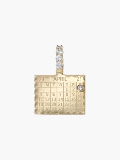 Double Sided 1960s Calendar Charm