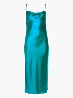 Draped Spaghetti Strap Midi Dress