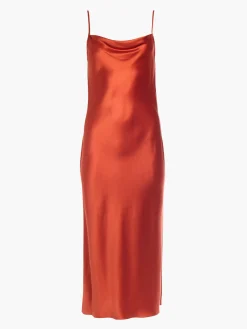 Draped Spaghetti Strap Midi Dress