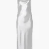 Draped Spaghetti Strap Midi Dress