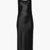 Draped Spaghetti Strap Midi Dress