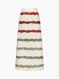 El Carmen Embroidered Cotton Midi Skirt