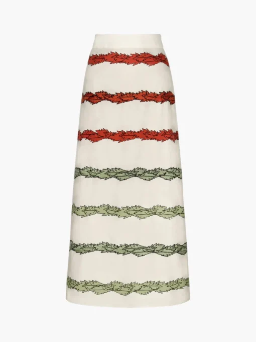 El Carmen Embroidered Cotton Midi Skirt