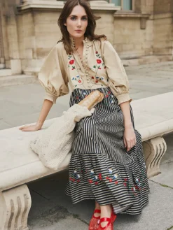 Eliza Embroidered Maxi Dress