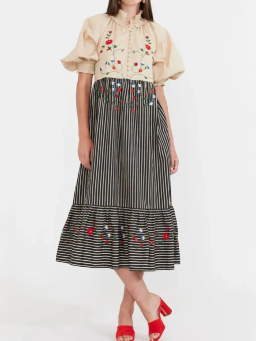 Eliza Embroidered Maxi Dress