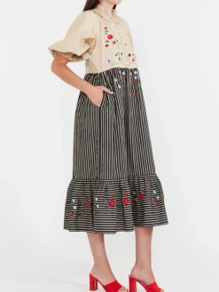 Eliza Embroidered Maxi Dress