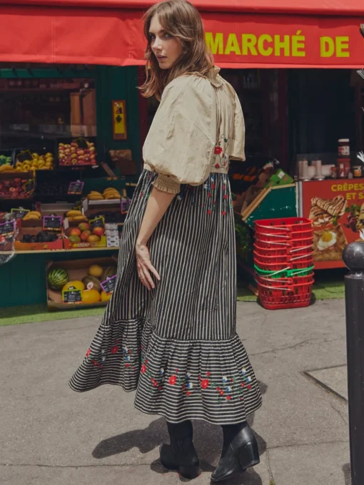 Eliza Embroidered Maxi Dress