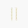 Elongated Chain Link Earrings Short