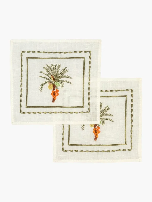 Embroidered Cocktail Napkins
