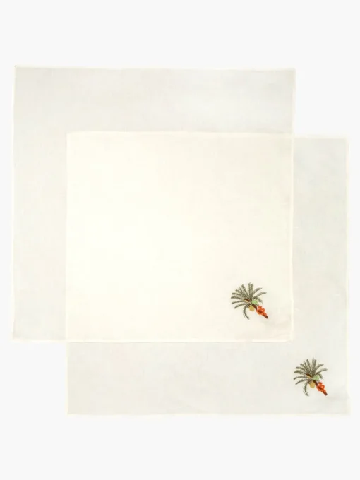 Embroidered Linen Napkins