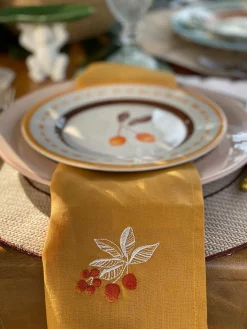 Embroidered Linen Napkins