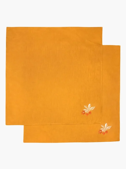 Embroidered Linen Napkins